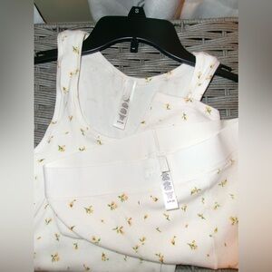 SKIMS Cotton Rib Tank Top and Boxer set in Marigold Rosebud print.